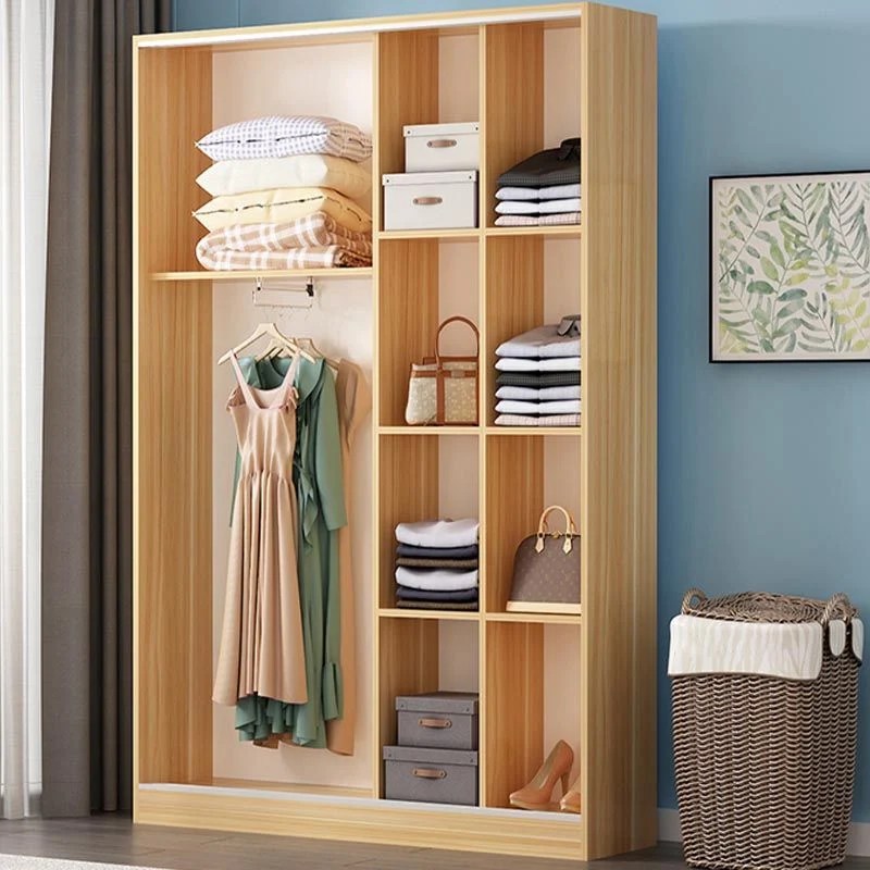 Armario guardarropa de estilo moderno armario de madera de ingenierí para dormitorio Blanco Clearhalo
