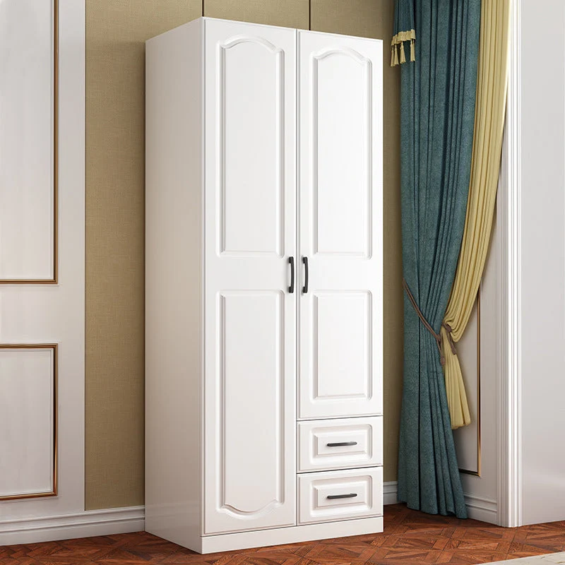 Armario guardarropa de madera con cajón Armario guardarropa contemporáneo Clearhalo