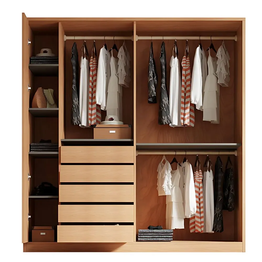 Armario guardarropa de madera de ingenierí Armario guardarropa moderno para dormitorio Clearhalo