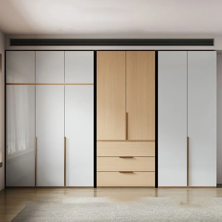 Armario guardarropa de madera de ingenierí con cajón Armario guardarropa moderno Clearhalo