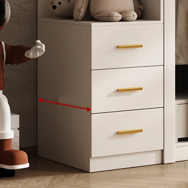 Armario guardarropa moderno con armario guardarropa de madera con barra para ropa Clearhalo