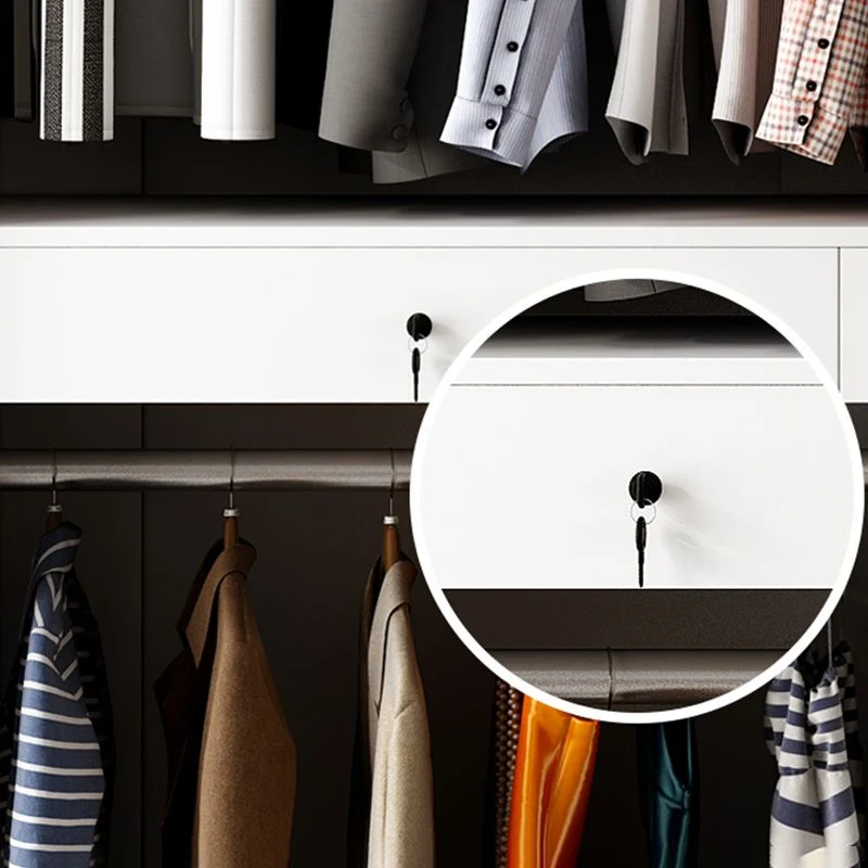 Armario guardarropa moderno con barra para ropa Armario guardarropa de madera Clearhalo