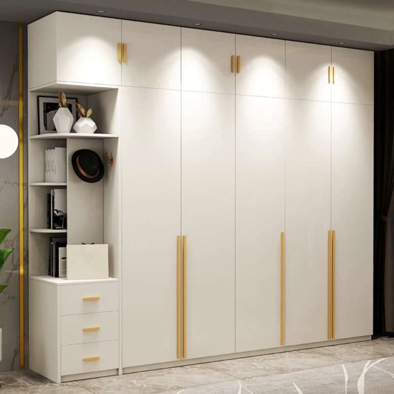 Armario guardarropa moderno con barra para ropa Armario guardarropa de madera Clearhalo