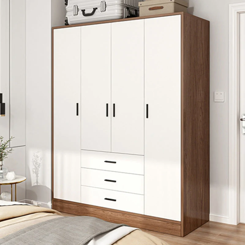 Armario guardarropa rectangular Armario guardarropa de madera simple y moderno Clearhalo