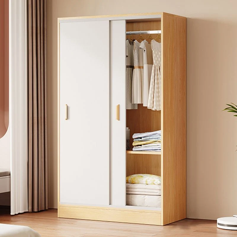 Armario independiente contemporáneo Armario Armario con puertas corredizas de madera Verde Clearhalo