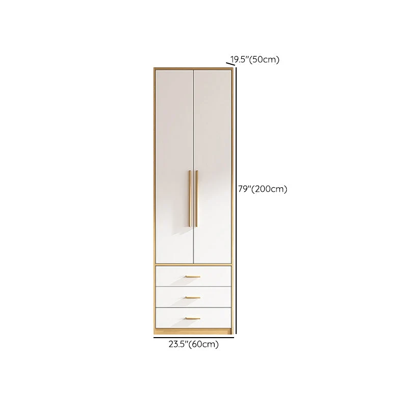 Armario independiente contemporáneo Armario blanco de madera de ingenierí Clearhalo