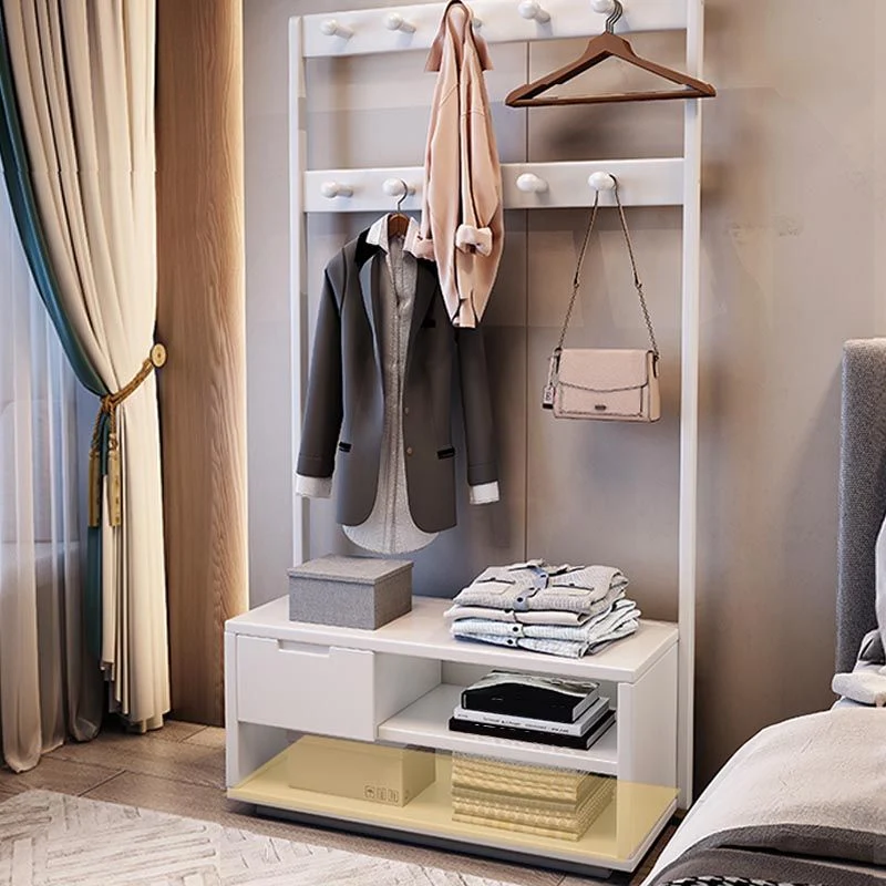 Armario de madera Armario de dormitorio moderno con estantes de almacenamiento Naturales Clearhalo