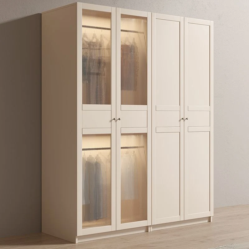 Armario de madera blanca Armario moderno con puertas de cierre suave Clearhalo