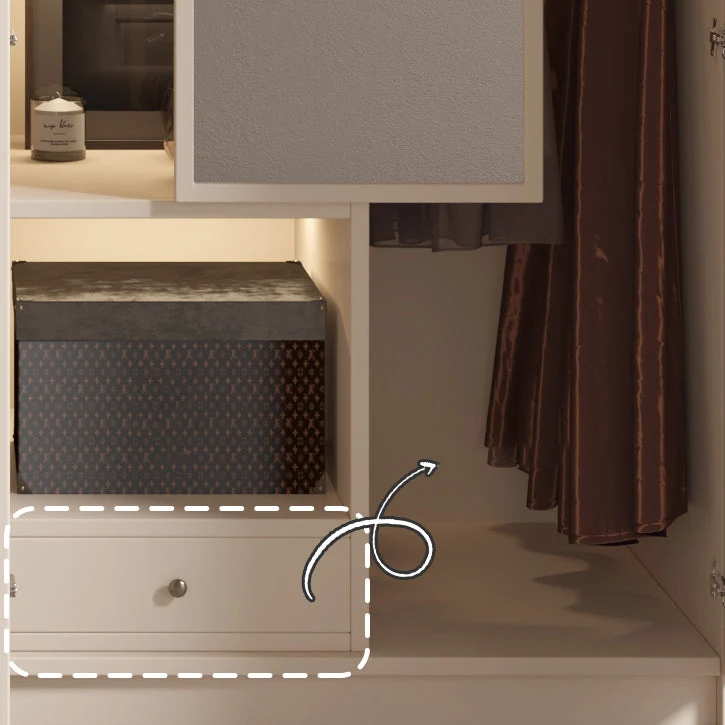Armario de madera blanca Armario moderno con puertas de cierre suave Clearhalo