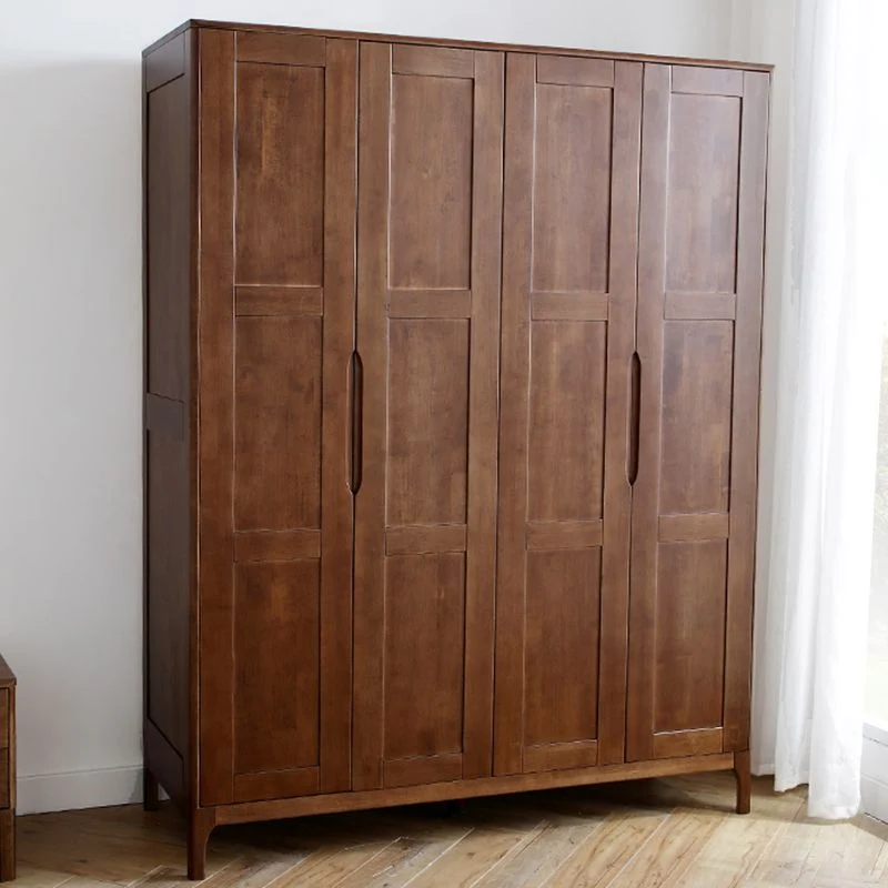 Armario de madera de caucho Armario Armario Armario con bisagras traseras contemporáneas Naturales Clearhalo
