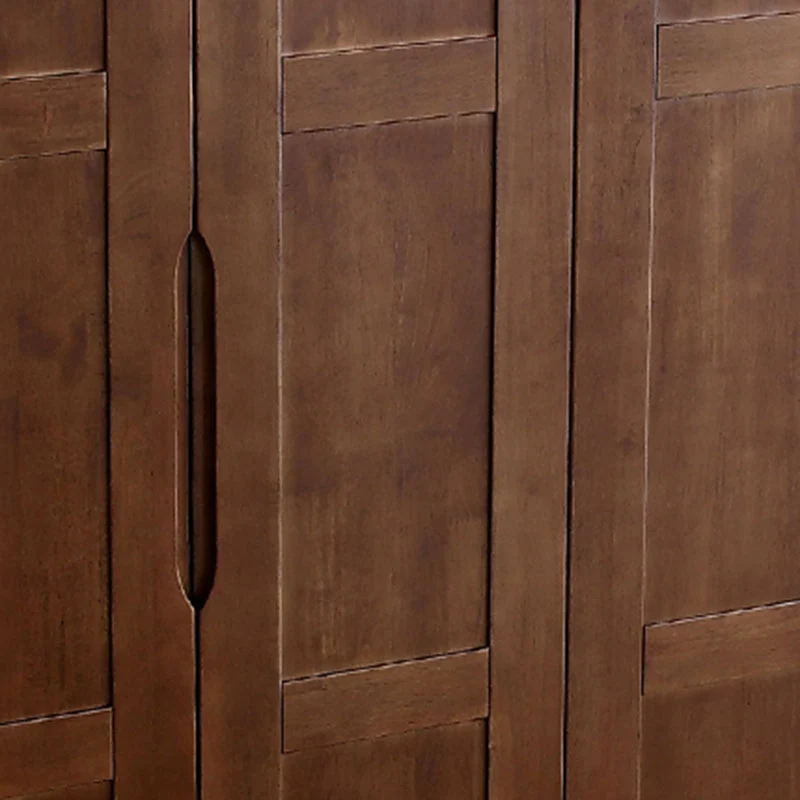 Armario de madera de caucho Armario Armario Armario con bisagras traseras contemporáneas Naturales Clearhalo
