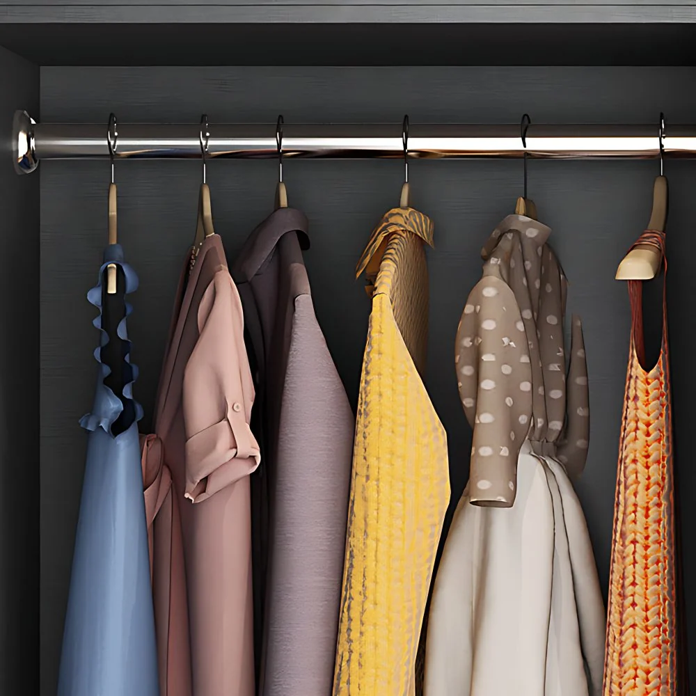 Armario de madera de color blanco con 1 cajón para dormitorio Clearhalo