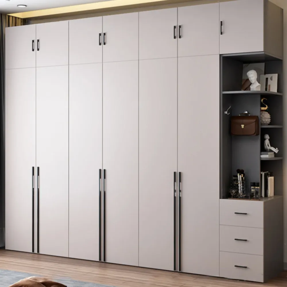 Armario de madera contemporáneo Armario guardarropa con puerta de cierre suave Clearhalo