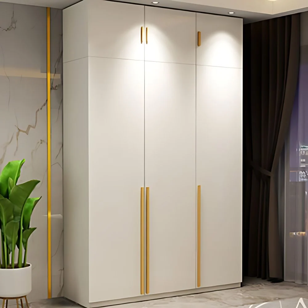 Armario de madera contemporáneo, color blanco, puerta de cierre suave, armario con 1 puerta Clearhalo