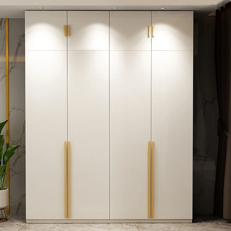 Armario de madera contemporáneo, color blanco, puerta de cierre suave, armario con 1 puerta Clearhalo