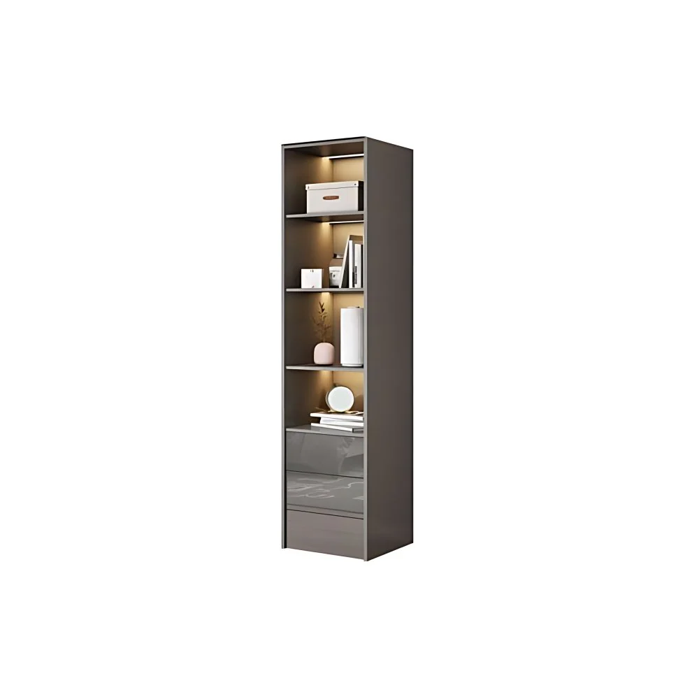 Armario de madera de estilo contemporáneo, armario guardarropa de 1 cajón de color gris para el hogar Clearhalo