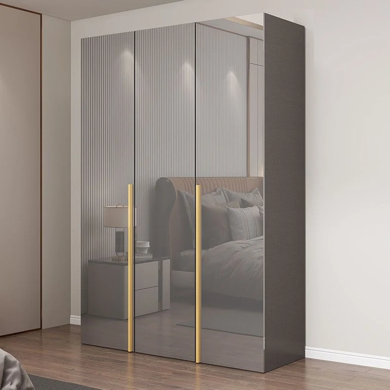 Armario de madera de estilo contemporáneo, armario guardarropa de 1 cajón de color gris para el hogar Clearhalo