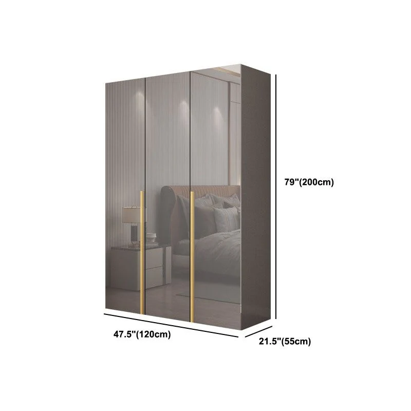 Armario de madera de estilo contemporáneo, armario guardarropa de 1 cajón de color gris para el hogar Clearhalo