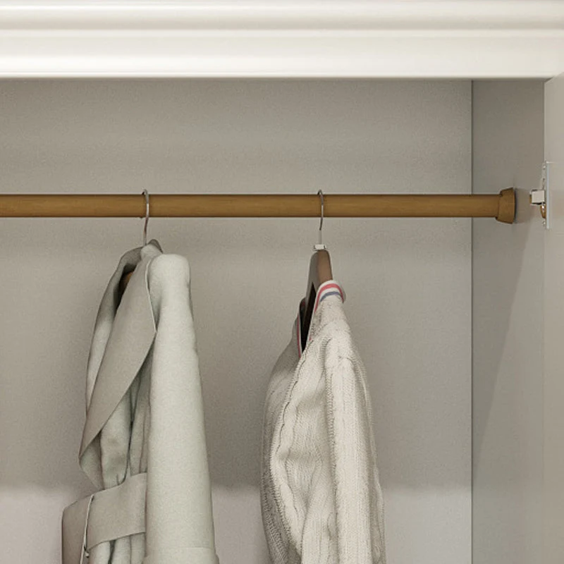 Armario de madera de estilo moderno, color blanco, armario con cajones de cierre suave Clearhalo