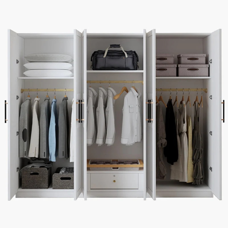Armario de madera de ingenierí Armario Armario guardarropa blanco moderno Clearhalo