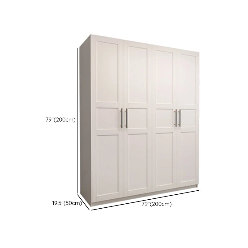 Armario de madera de ingenierí Armario Armario guardarropa blanco moderno Clearhalo