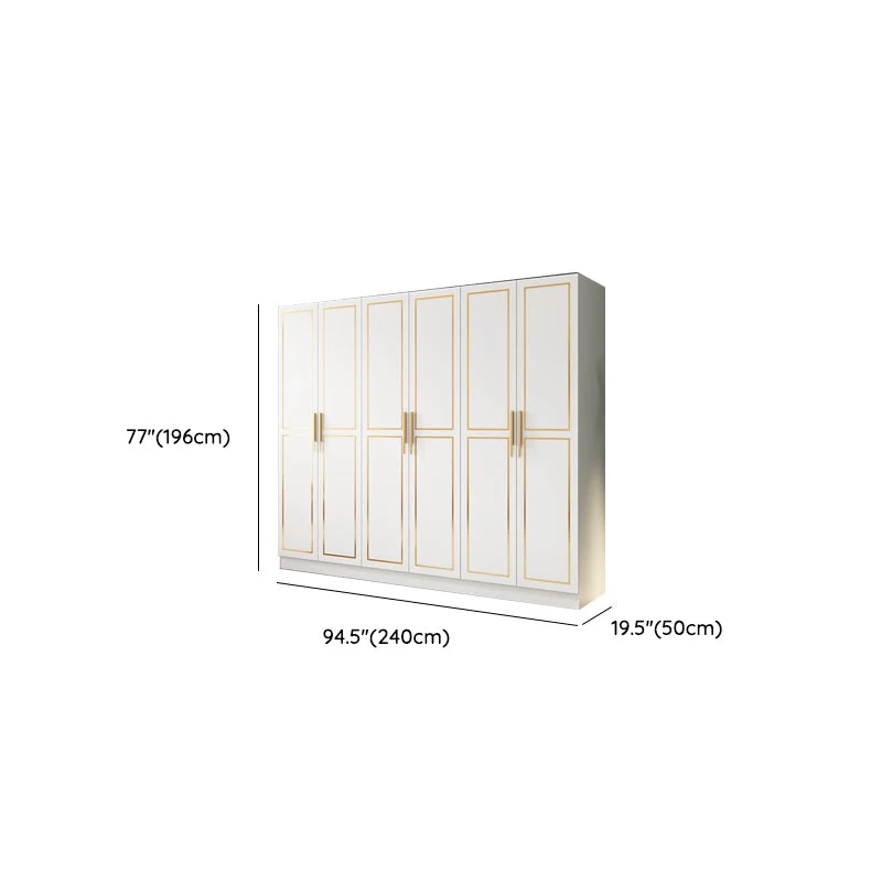 Armario de madera de ingenierí blanco Armario guardarropa moderno Clearhalo