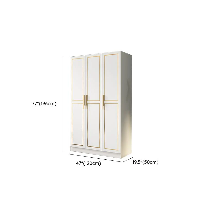 Armario de madera de ingenierí blanco Armario guardarropa moderno Clearhalo