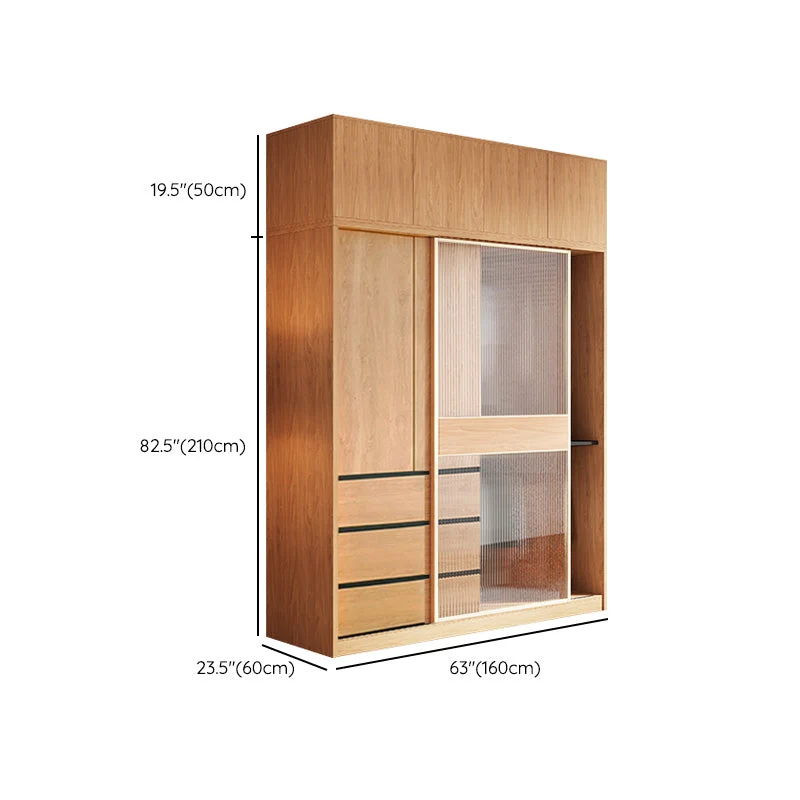 Armario de madera de ingenierí con cajón Armario guardarropa moderno Clearhalo