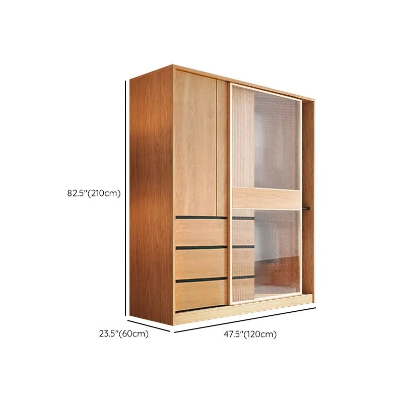 Armario de madera de ingenierí con cajón Armario guardarropa moderno Clearhalo