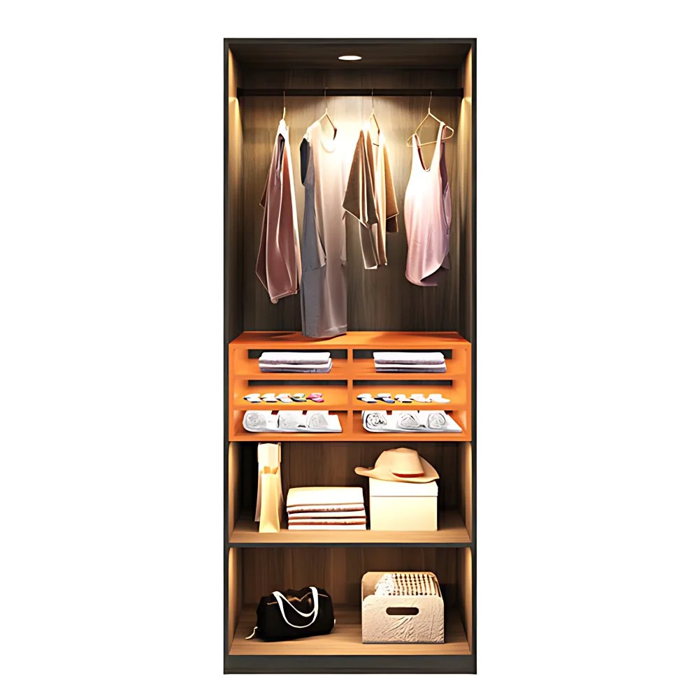 Armario de madera negra con puertas de vidrio Gabinete de almacenamiento interior moderno Clearhalo