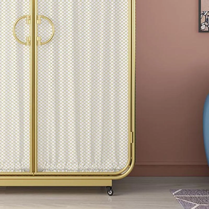 Armario de metal para dormitorio, armario guardarropa rectangular de estilo industrial con puerta Clearhalo