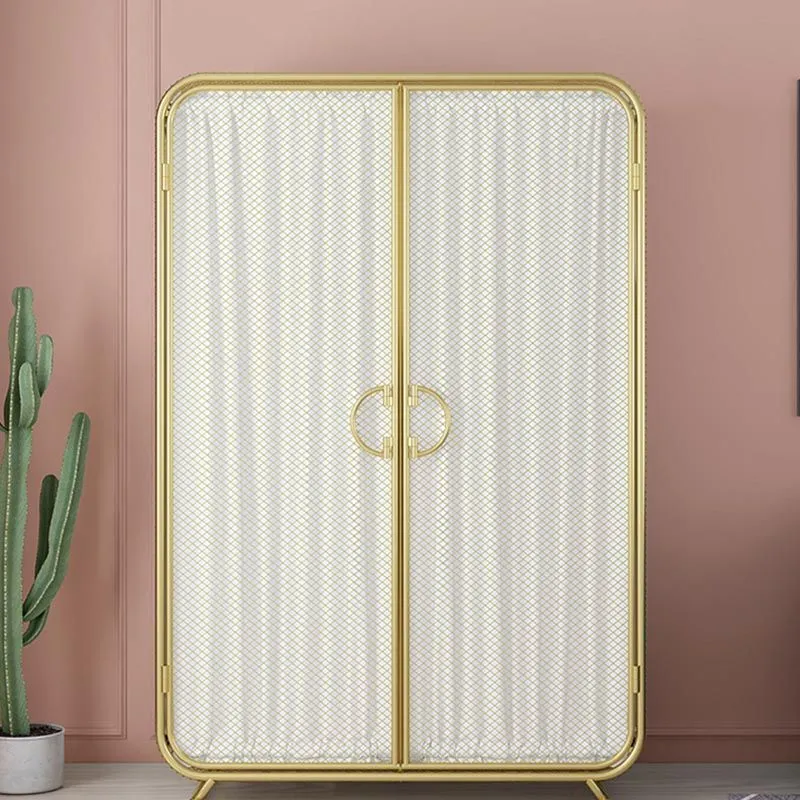 Armario de metal para dormitorio, armario guardarropa rectangular de estilo industrial con puerta Clearhalo