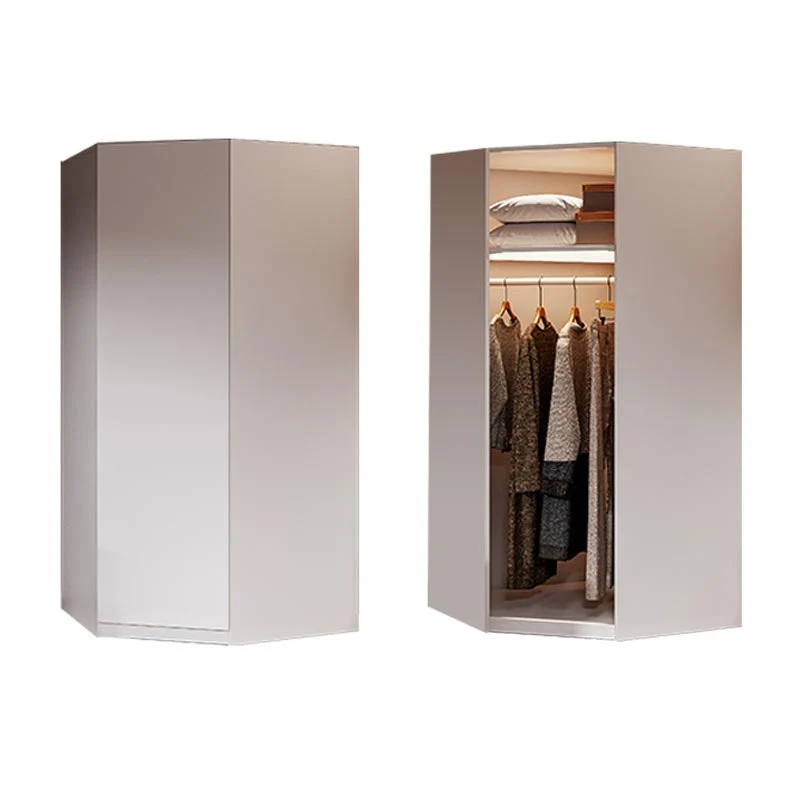 Armario moderno blanco de alto brillo, armario de madera con estantes y cajones, armario de almacenamiento Clearhalo