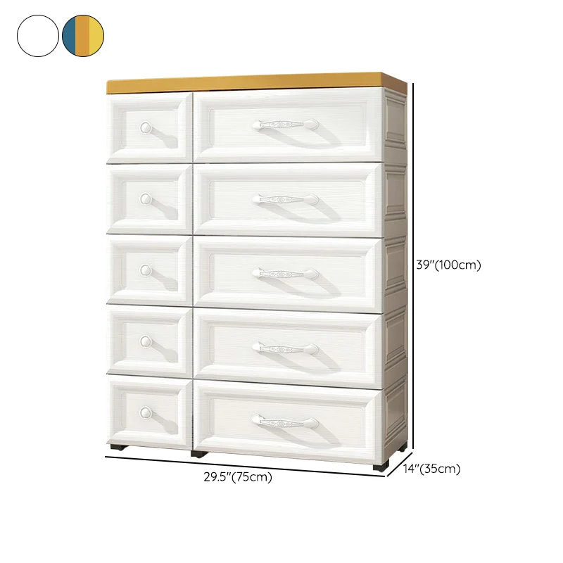 Armario moderno no colgante con patas Gabinete de almacenamiento de plástico Azul Clearhalo