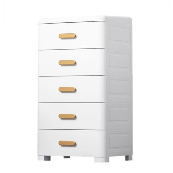 Armario moderno con acabado mate para dormitorio, armario no colgante de plástico Blanco Clearhalo