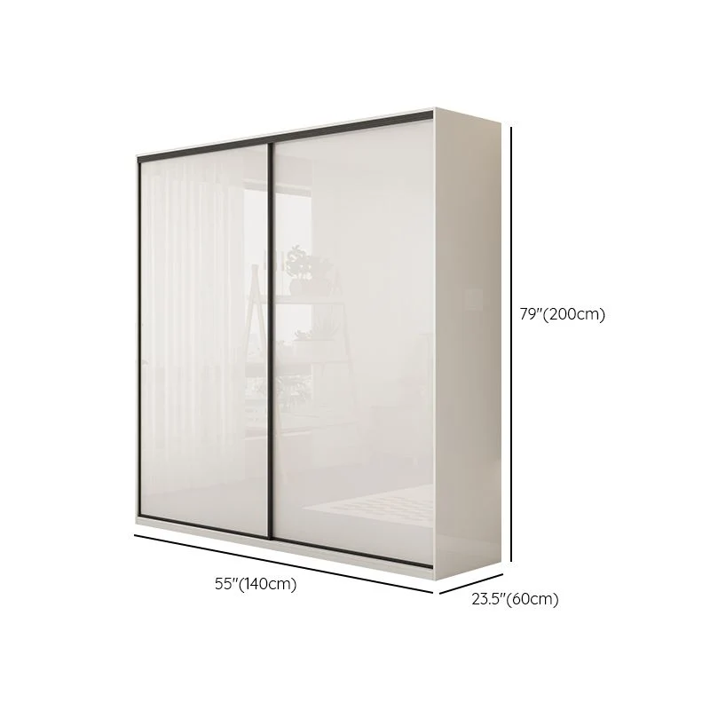 Armario moderno de madera artificial Armario independiente en blanco Clearhalo