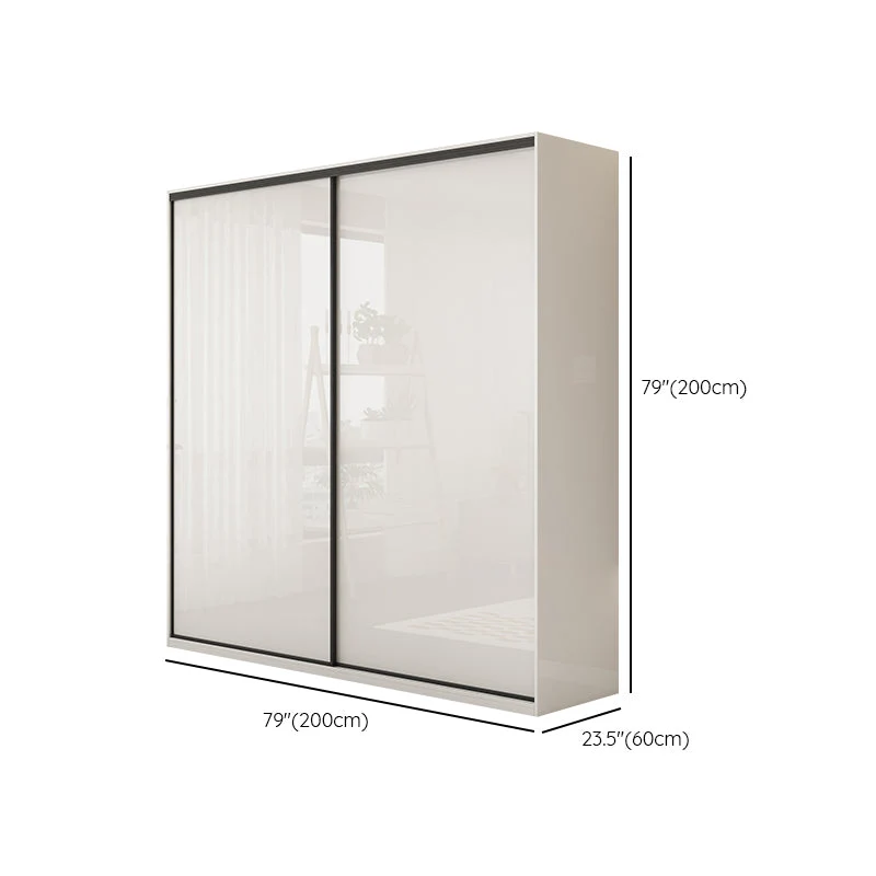 Armario moderno de madera artificial Armario independiente en blanco Clearhalo