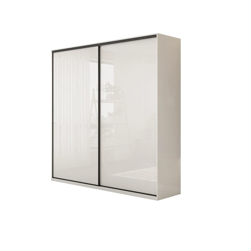 Armario moderno de madera artificial Armario independiente en blanco Clearhalo