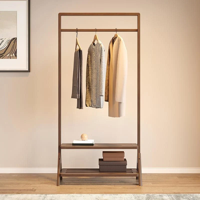 Armario moderno de madera maciza para dormitorio con estantes Naturales Clearhalo