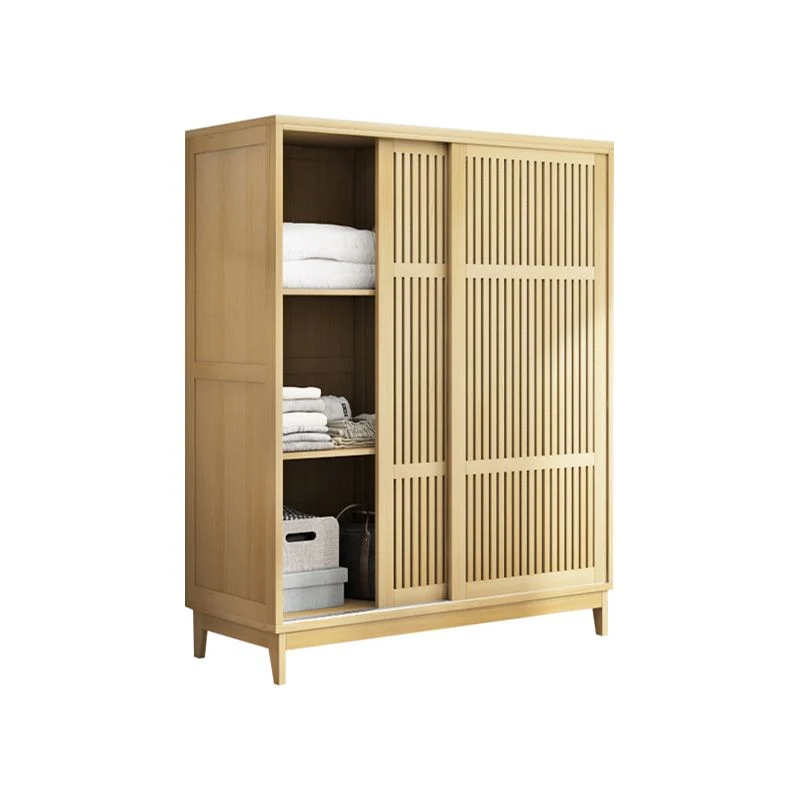 Armario multifuncional independiente del guardarropa del guardarropa moderno de madera sólida del pino Naturales Clearhalo