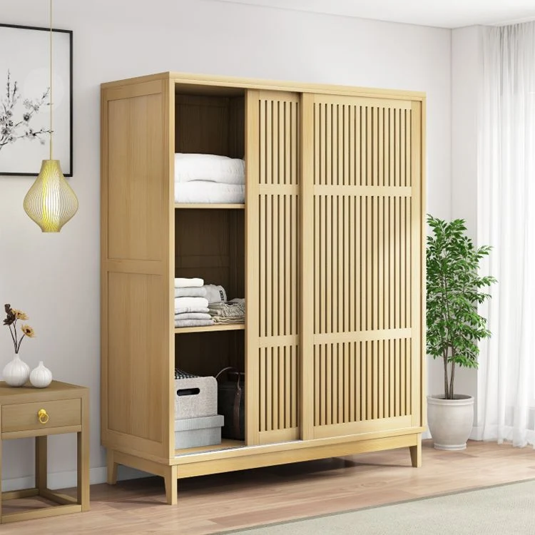 Armario multifuncional independiente del guardarropa del guardarropa moderno de madera sólida del pino Naturales Clearhalo