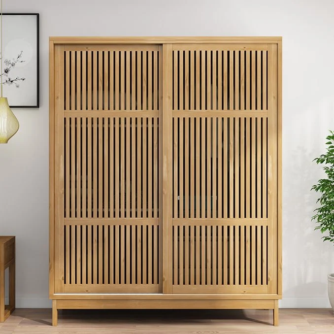 Armario multifuncional independiente del guardarropa del guardarropa moderno de madera sólida del pino Naturales Clearhalo