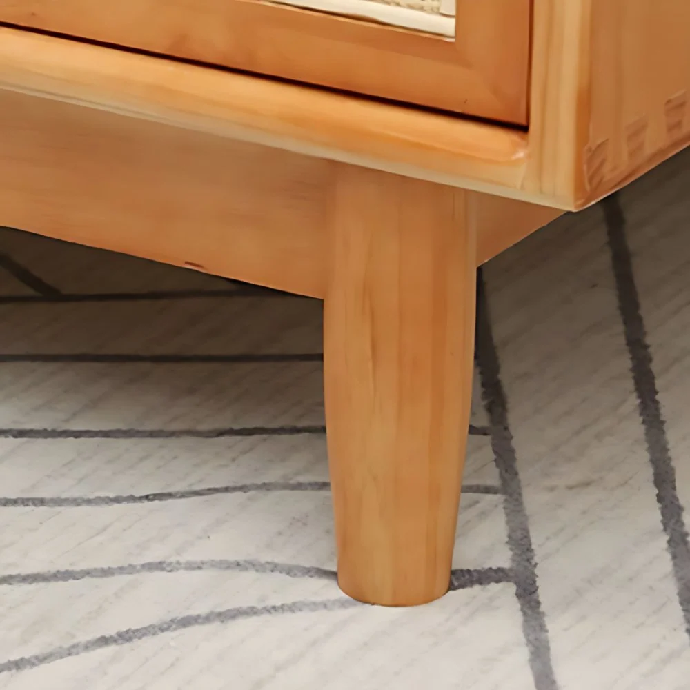 Armario multifuncional moderno independiente de madera maciza natural Clearhalo