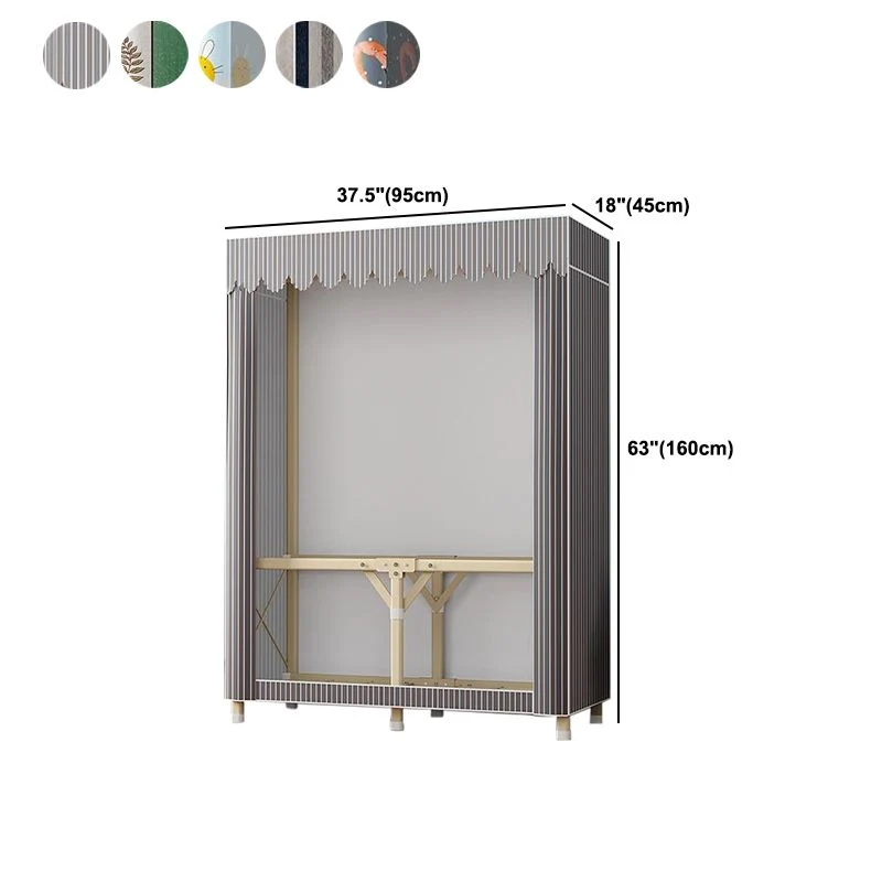 Armario plegable contemporáneo Armario con estructura de acero dorado Flamenco Clearhalo