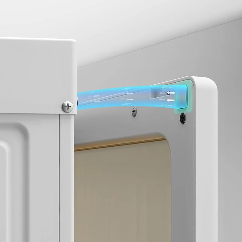 Armario plegable de plástico independiente contemporáneo con estantes en blanco Clearhalo