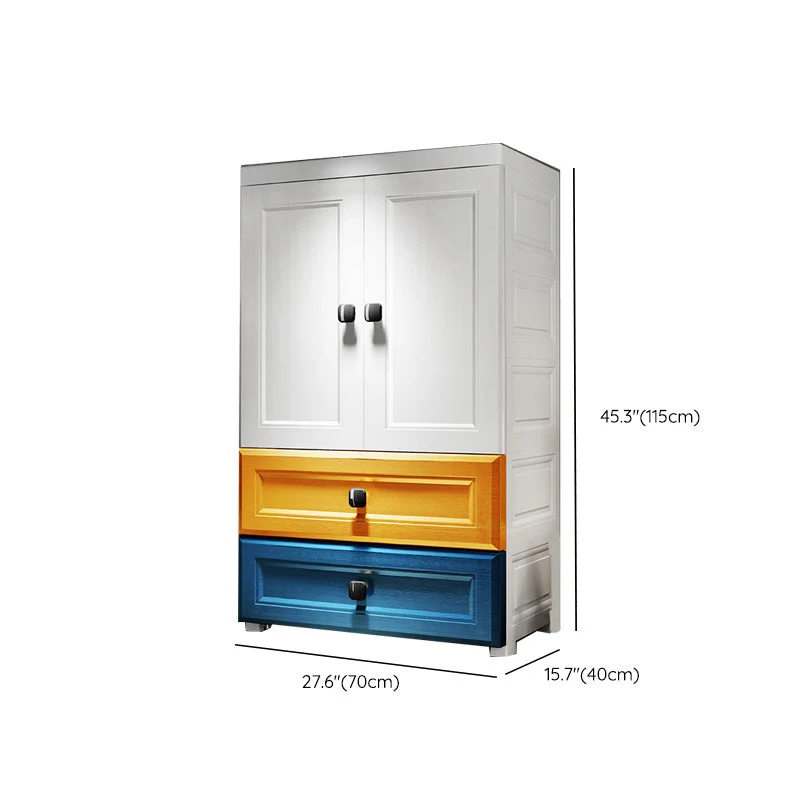 Armario de plástico rectangular para dormitorio de estilo adolescente Clearhalo