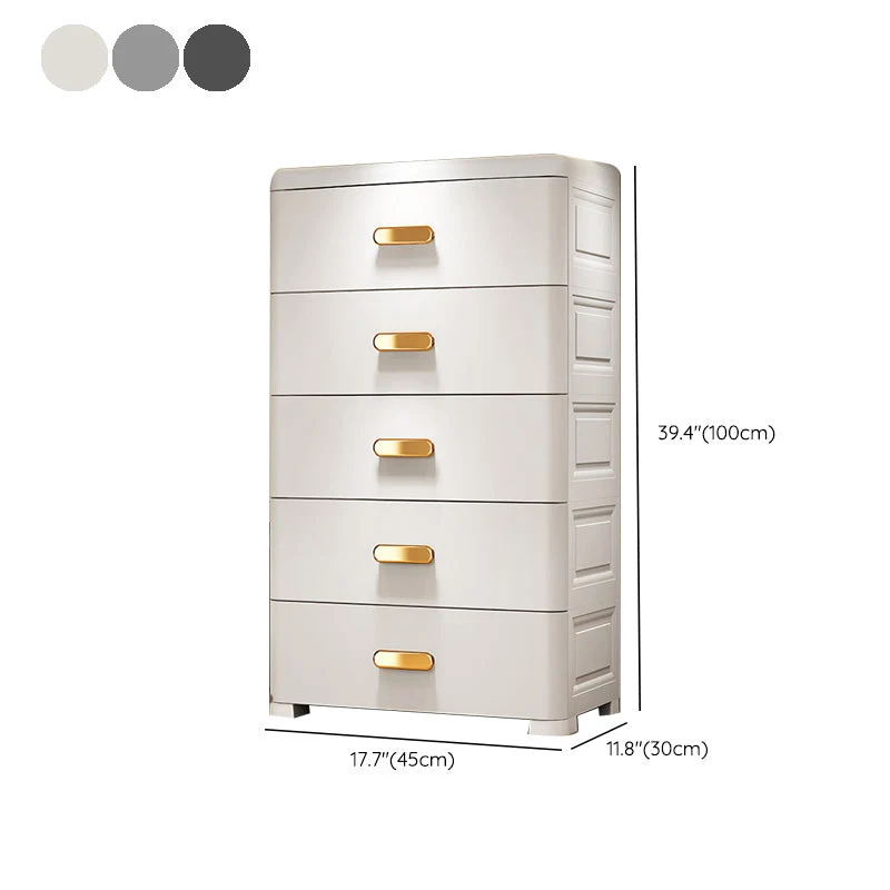 Armario de plástico rectangular para dormitorio estilo adolescente Blanco Clearhalo