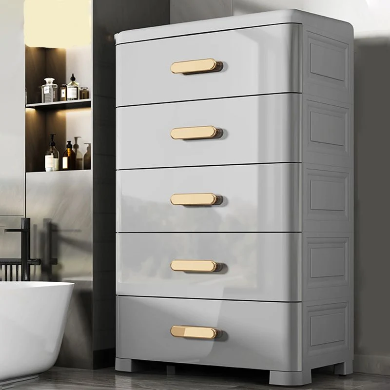 Armario de plástico rectangular para dormitorio estilo adolescente Blanco Clearhalo