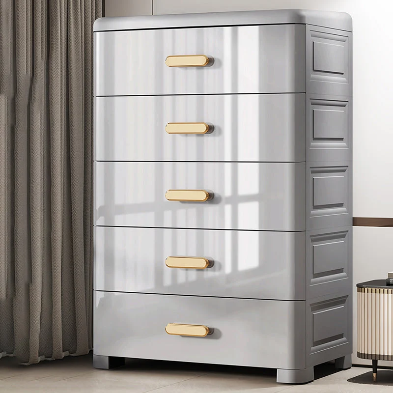 Armario de plástico rectangular para dormitorio estilo adolescente Blanco Clearhalo