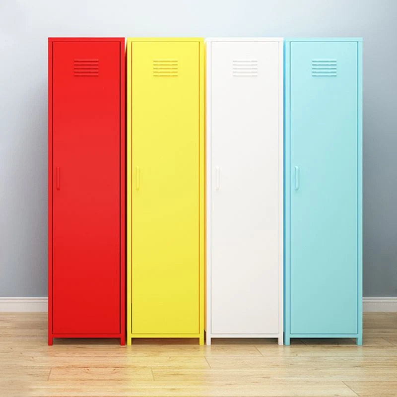 Armario de 1 puerta Armario de acero contemporáneo de 66,5 pulgadas de alto con patas Amarillo Clearhalo